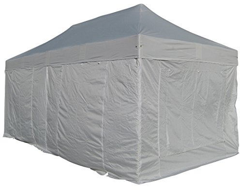 ALEOS. 6x3m ALU Profi Faltzelt Marktzelt Marktstand Tent 40mm Quad mit Metallgelenken und FEUERHEMMENDEN PLANEN