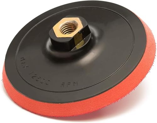 Glass Polish 5 inch (125mm) Professional Polishing and Sanding Backing Pad for Rotary Polisher with M14 Thread and Hook and Loop Fastener - GP12625