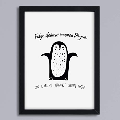 Innerer Pinguin Kunstdruck ohne Rahmen