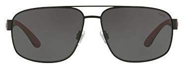 Polo Ralph Lauren Herren 0PH3112 903887 Sonnenbrille, Schwarz (Matte Black/Grey), 62
