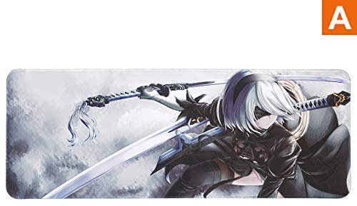CoolChange Großes NieR Automata Gaming Mauspad, XXL Manga Tischauflage, Yorha Motiv A