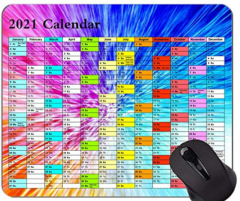 YENDOSTEEN 2021 Kalender-Gaming-Mauspad Benutzerdefinierte, farbenfrohe Wolken-Mauspads mit genähten Kanten