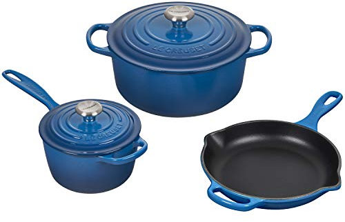 Le Creuset Signature Marseille - Juego de utensilios de cocina de hierro fundido esmaltado, 5 piezas