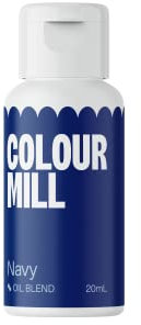Colour Mill Oil Blend Navy Lebensmittelfarbe auf Ölbasis - Lebensmittelfarben für Schokolade, Fondant, Cupcakes, Kuchen, Backen, Macaron - Food Coloring für Tortendeko - 20ml