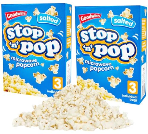 Microwave Popcorn Salted 85Gram - Salted Popcorn Flavour (2 Boxes (6pk x 85 Gram), Salted)