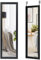 RELAX4LIFE Miroir Mural avec Crochets de Suspension, Miroir Accroche Porte Réglable en Hauteur, Miroir Porte Suspendu Convient pour Chambre, Salon, Entrée(120 x 37cm, Noir)
