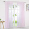 Delien Voile Gardine mit Schlaufen Transparent Vorhang Modern in Leinen-Optik Uni Schlaufenschal Dekoschal Wohnzimmer Gardinenschal Einfarbig Fenster Vorhänge 1 Stück BxH 140x245cm,Rosa