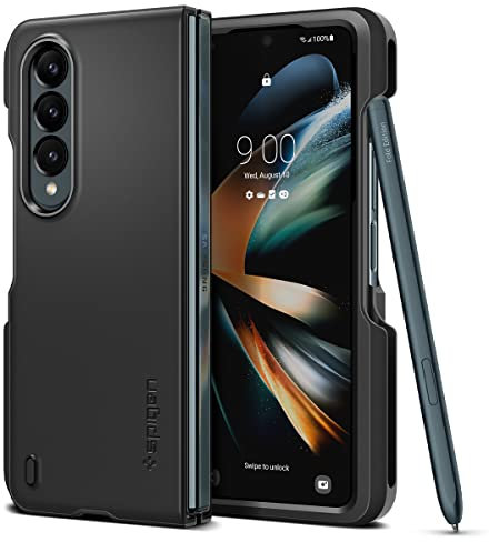 Spigen Thin Fit P Hülle Kompatibel mit Samsung Galaxy Z Fold 4 5G -Schwarz (S Pen Nicht inklusiv)