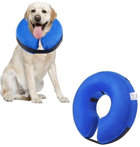 Emwel Pet Inflatable Collar for X-Large Dogs, Comfy Pet Collar Cone for Recovery, Inflatable Basic Dog Collars, XL