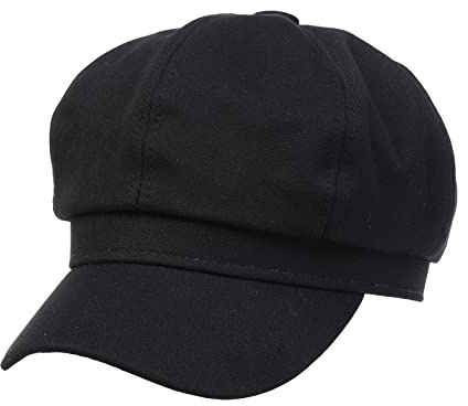 NiceYnn Cotton Baker Boy Cap for Women Girl, Retro 8 Panel Newsboy French | Berets Painter Hat Flat Peaked Caps Denim Visor Beanies Sailor Fiddler Octagonal Caps For Outfits Fashion Styling