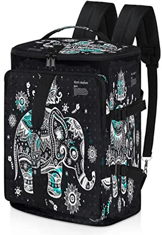 Elefant Sport Duffel Rucksack für Herren Damen Ethnisches Mandala Elefant Seesack mit Schuhfach für Gym Reise Wandern Rucksack, multi, Einheitsgröße, Sport