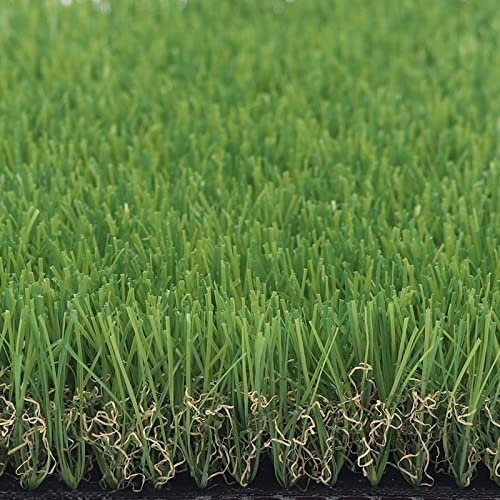 Koem Rotolo Prato Sintetico in Pvc Moquette Erba Artificiale Verde per Esterno Alta Qualità per Giardino Piscina e Terrazze (Kit Campione 2 cm)