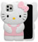MONEHOYSY Cartoon-Schutzhülle für iPhone 14 6.1 Zoll (2022), modisches, niedliches 3D-Kawaii-weiches Silikon für Bären, Schutzgel, stoßfest, Gel-Rückseite für Kinder, Mädchen, Jungen (Hellrosa)
