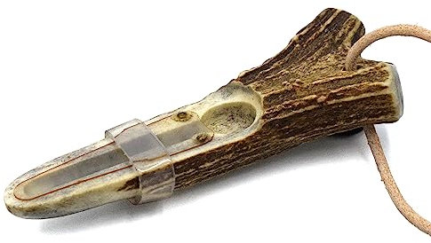 K & S Rehblatter Fiepblatter Blattjagd aus Hirschhorn mit Lederetui