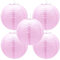 Hocansen 5 Stück Papierlaterne 12in Rund Papier Laterne Dekoration Ballform Papier Lampions für Party Hochzeit Garten Deko (DL/Pink)