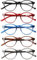 COJWIS 5 Pack Lesebrille Blaulichtfilter fur Damen Herren Federscharnier Brille Anti-Müdigkeit Blendfreie UV Lesehilfe (5 Pack Farbe-3, 2.75, multiplier_x)