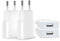 4Pack Cargador USB 5V/1A Mini Cargador de Pared USB Adaptador de Corriente Movil para Enchufes USB de Viaje en el hogar para iPhone 12/11/XS/XR,Pad,LG G5,Samsung Galaxy S8,Huawei (Blanco)