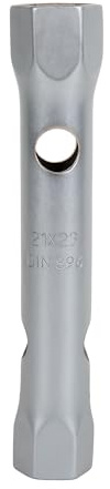 Cofan Clé à cliquet | DIN 896 B | Matériau : acier durci | Double douille hexagonale | Mesure 21-23