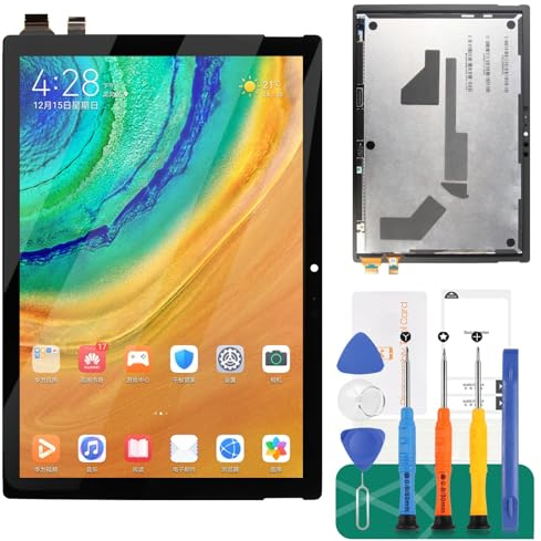SRJTEK Ersatz-LCD-Display für Microsoft Surface Pro 6 12.3 1807, Touch-Digitizer-Repiar-Kits für Microsoft Surface Pro 6 (Schwarz, ohne Rahmen)
