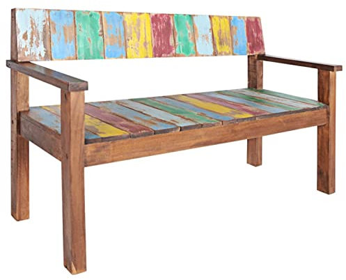 JUDYY Sitzbank, Flur Möbel, Sitzbank Esszimmer, Bettbank, Flur Deko, Sitzhocker, Truhenbank, Truhenbank, Schlafzimmer Möbel, 115 cm Altholz Massiv