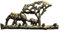 your castle Hakenleiste Tiermotive: Elefanten Dekorativer Wandhaken Garderobenhaken Kleiderhaken aus Gusseisen, mit vier Haken, ca. 26 x 13 cm