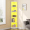 YITAHOME Bibliothèque d'angle à 5 Niveaux avec éclairage LED, synchronisation de la Musique Bluetooth, vitrine pour Chambre à Coucher, Salon, décoration d'intérieur, 30 x 30 x 180 cm