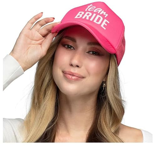 CREATIV DISCOUNT NEU Mütze JGA Team Bride, pink, größenverstellbar
