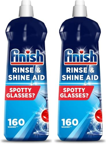 Finish Dishwashing Rinse Aid Liquid Shine and Protect 800ML (Pack of 2)