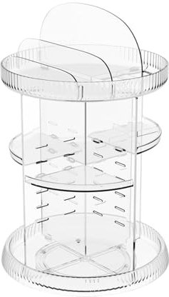 Gvblkq Clear Acrylic Makeup Organizer, Large Makeup Organizer For Dresser, Multi-layer Makeup Storage Tower, Clear Make Up Stand For Vanity, Cosmetic, Perfume, Jewellery, 30.2/26/5.8 Cm