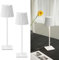 LuminexDesigns 2 Stück Tischlampe Kabellos LED Outdoor Lampe Tischleuchte Dimmbare Nachttischlampe mit 5200mAh Akku Lange Laufzeit, IP54 Wasserfest für Schlafzimmer, Büro, Deko, Weiß