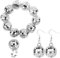 Celiodd Discokugel Ohrringe Armband Ring Set Discokugel Spiegelkugel Schmuck Set Disco Accessoires