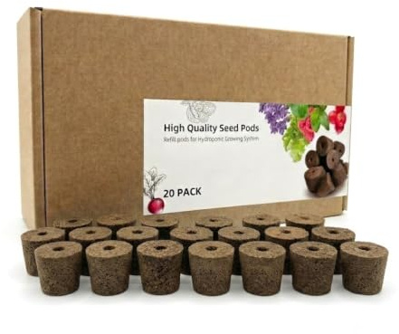 YDKYD 20 Stück Wachstumsschwämme, samenlose Ersatz-Samenkapseln kompatibel mit Click and Grow Smart Garden, Nachfüllsamen-Starter-Kapseln für Hydrokultur-Anbausystem-Zubehör