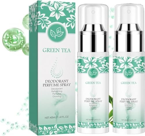 Natürliches Deodorant-Spray mit grünem Tee für Frauen, Schweißkontrolle und Entfernung von Körpergerüchen, langanhaltend gegen Schweiß und Gerüche, hält trocken und frisch