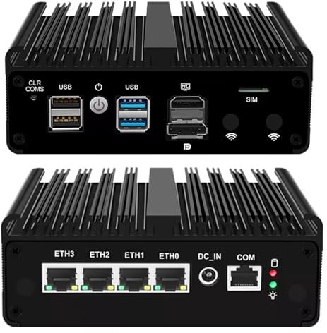 CYMINILMDPC Router Solid Firewall Appliance,N6210 Fanless Mini PC 4X i226-V 2.5G Soft Router Proxmox OPNsense,Barebone