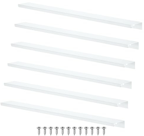 M METERXITY 6-Pack Cabinets Drawers Edge Pulls 11.81in Silver Tone