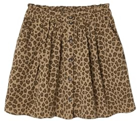 Vertbaudet Mädchen Rock, Musselin beige/Leo 98/104