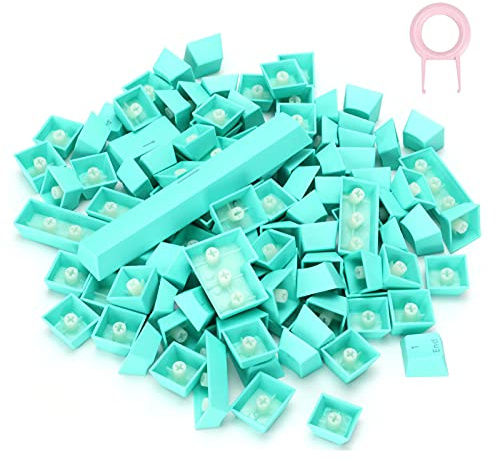 CHICIRIS PBT -Schlüsselkaps Ergonomisches Design 108 Taste Buntes Schlüsselcap -Set für Mechanische Tastatur, ölresistent für Gaming Enthusiasten (Cyan)