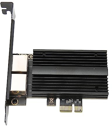 Plyisty 2,5G PCIe Netzwerkkarte, I226 V Chip Dual Port Gigabit Ethernet Karte mit Low Profile Halterung, für Server Desktop Gaming Laptop Wins 7/8/10/11 OS X