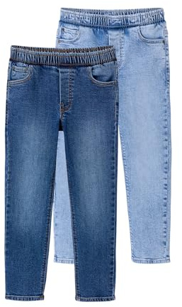 Vertbaudet 2er-Pack Jungen Slim-Jeans mit verstellbarem Dehnbund Basic