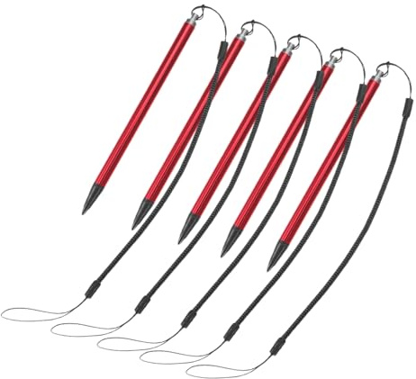 Artibetter 5 Pezzi Penna Stilo Touchscreen a Punta Fine Set con Corda a Molla Anti-perdita, Penna Capacitiva per Tablet e Smartphone, Alta Sensibilità per Scrittura e Disegno Digitale