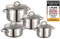 Schulte-Ufer Set1034 Nimm-4-Topfset, 4 teilig, Edelstahl, Edelstahloptik