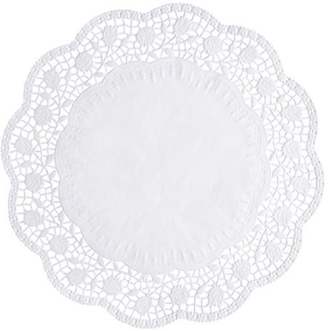 100 Tortenspitzen rund Ø 36 cm weiss Tortenpapier