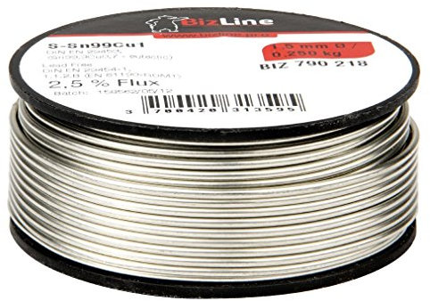 Bizline Pince Monseigneur – Remplacement Bobine de Fil d'étain pour Soudure. 1,5 mm d'épaisseur