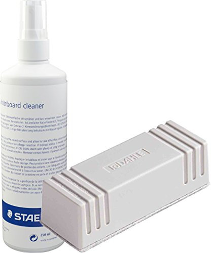 Staedtler 681 Lumocolor whiteboard cleaner Reinigungsspray, 250 ml Reinigungsset Wischer für Trockenreinigung Set