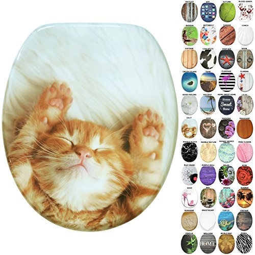 Sanilo Toilet Seat, Great Range of Colorful Toilet Seats, Stable Hinges, Easy to Mount (Lilly)