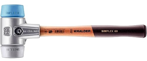 Simplex Schonhammer, TPE-soft / TPE-mid; mit Aluminiumgehäuse und hochwertigem Holzstiel | D=60 mm | 3113.060