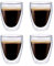Maxxo Verres à Double Paroi Coffee 4X 235 ML Tasses Thermos en Verre Isotherme Résistant au Chaud et Froid avec Effet Flottant