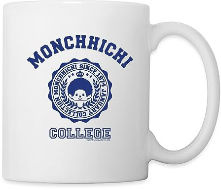 Spreadshirt Monchhichi College Blau Schule Tasse, One size, Weiß