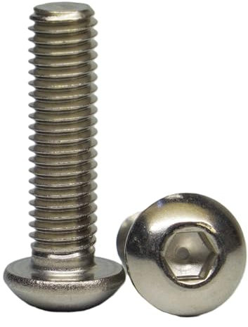 AGBERG - M5 x 8 Linsenkopfschrauben mit Innensechskant - Flachkopfschrauben [100 Stück] aus Edelstahl A2 V2A, rostfrei - ISO 7380-1