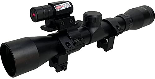 Lunette de visée télescopique Tactique 4x32 | Lunette de visée Sportive pour carabines et fusils à air comprimé (plombs) et Airsoft avec Laser